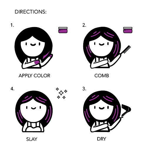 Paradyes Temporary One Wash Hair Color, 45 g Poison Purple 
