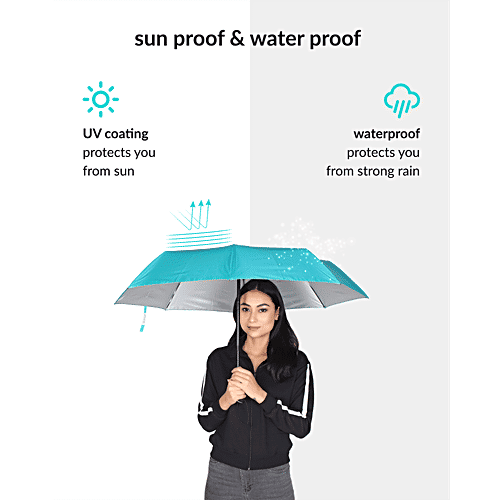 Destinio Umbrella - Waterproof, For Kids, Cute & Stylish, Teal Blue, 1 pc  