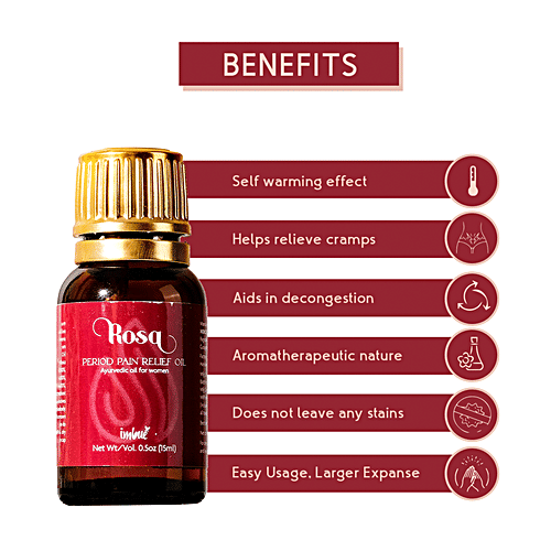 Imbue Natural Rosa Period Pain Relief Oil, 15 ml  