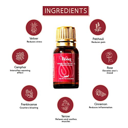 Imbue Natural Rosa Period Pain Relief Oil, 15 ml  