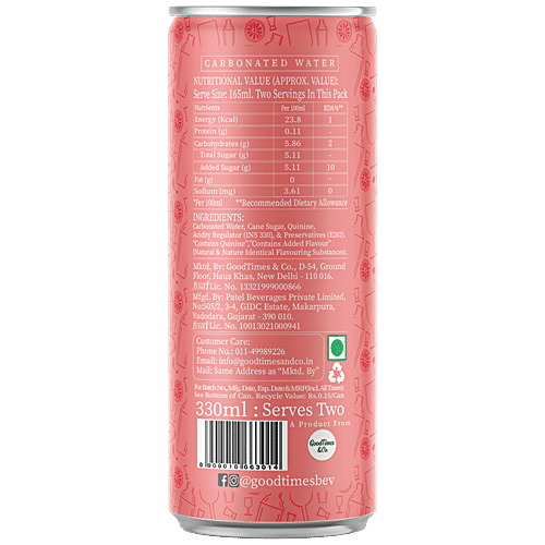 Tipsy J's Grapefruit Tonic Water, 330 ml