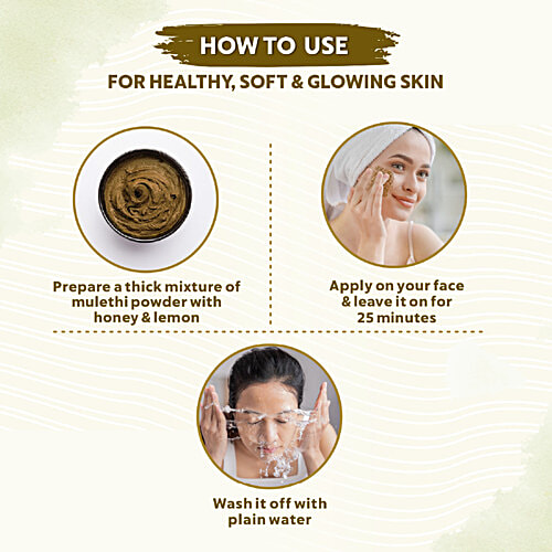 Indus Valley Bio Organic Pure Mulethi Root Powder For Hair & Skin Care, 100 g  100% Natural