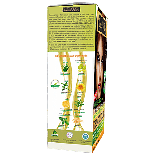 Indus Valley Organically Natural Gel Hair Colour - Burgundy, 220 g Damage Free