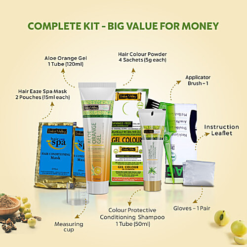 Indus Valley Organically Natural Gel Hair Colour - Burgundy, 220 g Damage Free