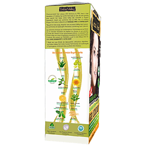 Indus Valley Organically Natural Gel Hair Colour - Light Brown, 220 g  Damage Free