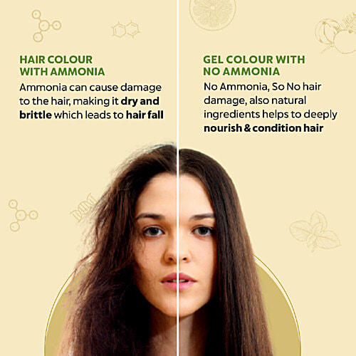 Indus Valley Organically Natural Gel Hair Colour - Light Brown, 220 g  Damage Free