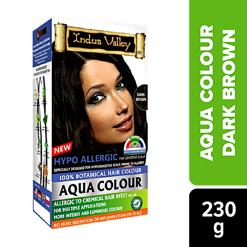 Buy Indus Valley Hypo Allergic Aqua Colour 100 Botanical Hair Colour