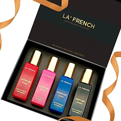 La' French Luxury Perfume Gift Set - For Her, 20 ml (Pack of 4) 
