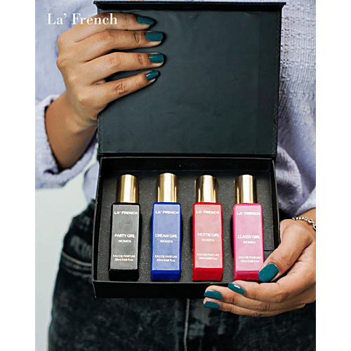 La' French Luxury Perfume Gift Set - For Her, 20 ml (Pack of 4) 