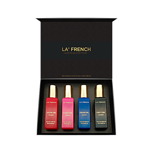 La' French Luxury Perfume Gift Set - For Her, 20 ml (Pack of 4) 