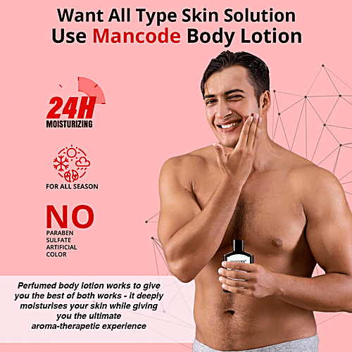 Mancode Intense Perfumed Body Lotion - With Cocoa Butter, 200 ml  For Skin Anti-Aging