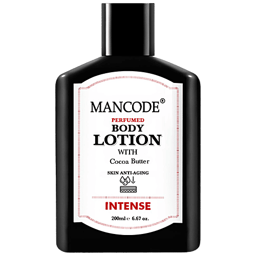 Mancode Intense Perfumed Body Lotion - With Cocoa Butter, 200 ml  For Skin Anti-Aging