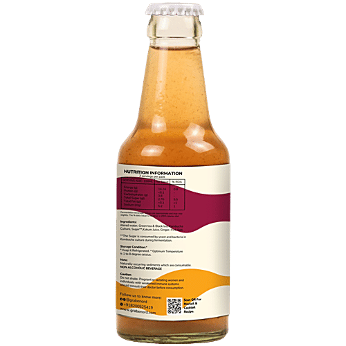 Grabenord Kokam Ginger Kombucha, 200 ml  Sparkling, Low, Raw, Natural