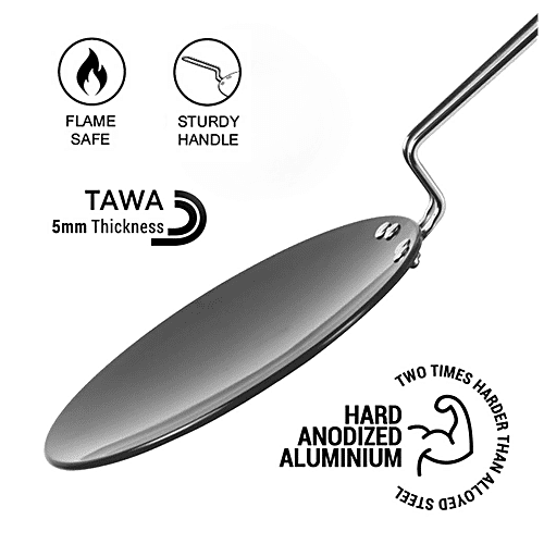 Milton ProCook Tawa - Pro Cook, Hard Anodized Tawa, 26 cm, Dark Grey, 1 pc  