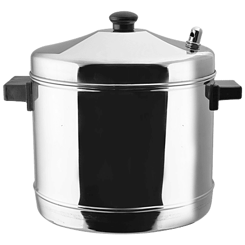 Buy Le Kaviraj Stainless Steel Idli Cooker Induction Base, With 6 Plates & Lid, Bakelite