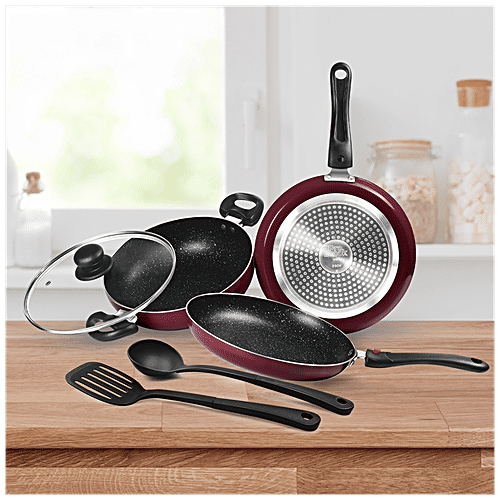 Buy Milton ProCook Cookware Set Pro Cook, Kitchen Jewel, Maroon