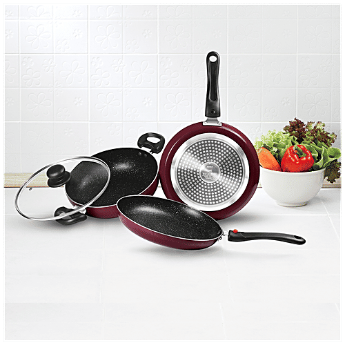 Buy Milton Cookware Set Pro Cook, Kitchen Jewel, Maroon Online at