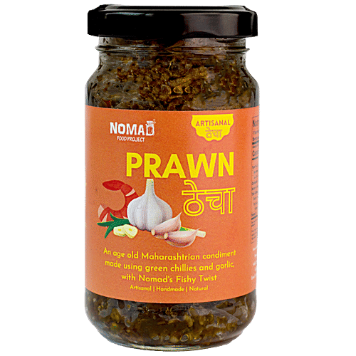 Nomad Food Project Prawn Thecha - Artisanal, 200 g Bottle Spicy, Flavourful