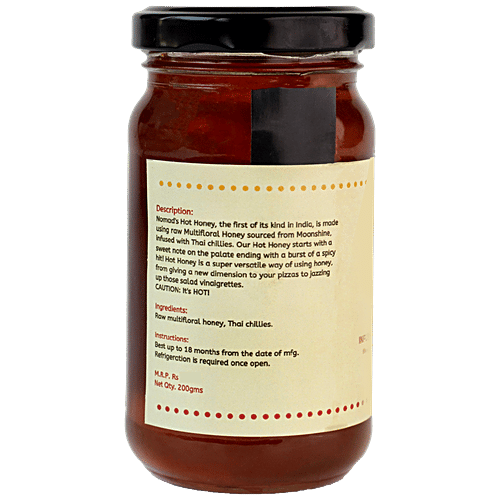 Nomad Food Project Hot Honey - Infused With Thai Chillies, 200 g Bottle Sweet & Spicy
 Versatile Condiment