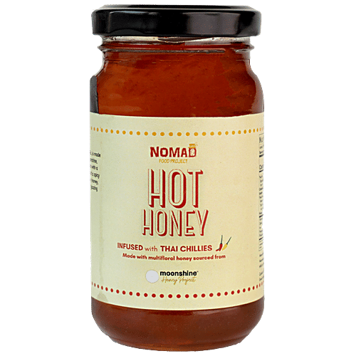 Nomad Food Project Hot Honey - Infused With Thai Chillies, 200 g Bottle Sweet & Spicy
 Versatile Condiment