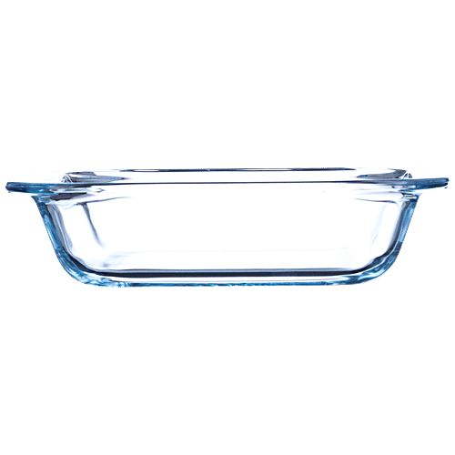 Sanjeev Kapoor Bake Dish - Square, Borosilicate Glass, Titan, Transparent, 1 L