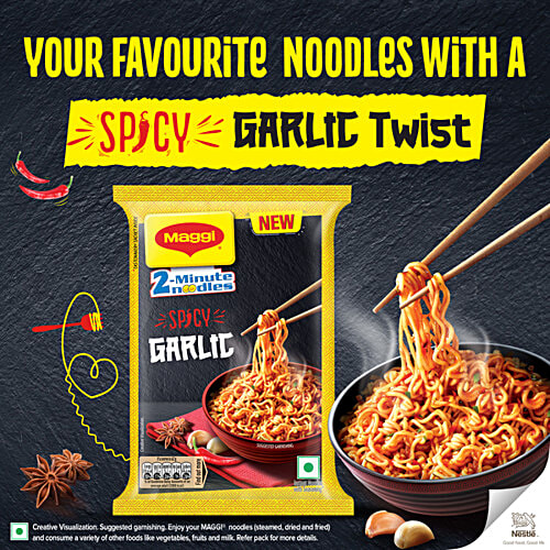 Buy MAGGI 2Minute Spicy Garlic Noodles Online at Best Price of Rs 20