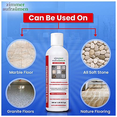 Zimmer Aufraumen Marble Granite Floor Cleaner - Disinfectant Concentrate, 500 ml Cleanses & Sanitize