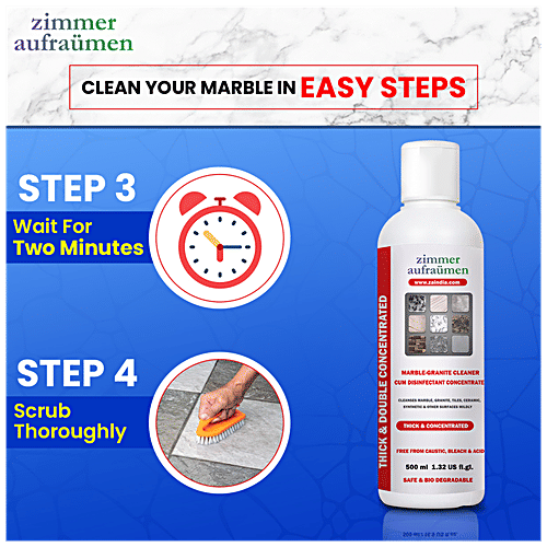 Zimmer Aufraumen Marble Granite Floor Cleaner - Disinfectant Concentrate, 500 ml Cleanses & Sanitize