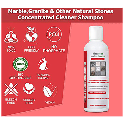 Zimmer Aufraumen Marble Granite Floor Cleaner - Disinfectant Concentrate, 500 ml Cleanses & Sanitize