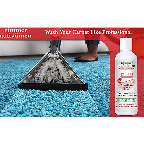 Zimmer Aufraumen Carpet, Sofa Shampoo Cleaner - Disinfectant Concentrate, 500 ml  Bio Degradable, Hassle Free
