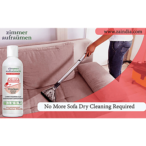Zimmer Aufraumen Carpet, Sofa Shampoo Cleaner - Disinfectant Concentrate, 500 ml  Bio Degradable, Hassle Free