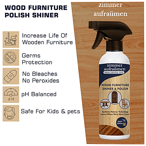 Zimmer Aufraumen Wood Funiture Shiner & Polish Spray, 475 ml Non Toxic, No Fume