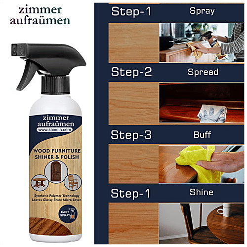 Zimmer Aufraumen Wood Funiture Shiner & Polish Spray, 475 ml Non Toxic, No Fume