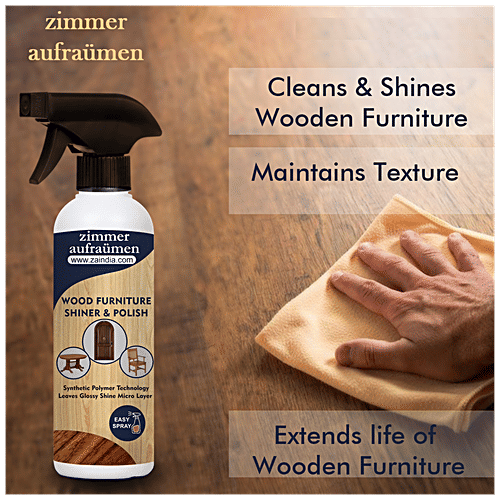 Zimmer Aufraumen Wood Funiture Shiner & Polish Spray, 475 ml Non Toxic, No Fume