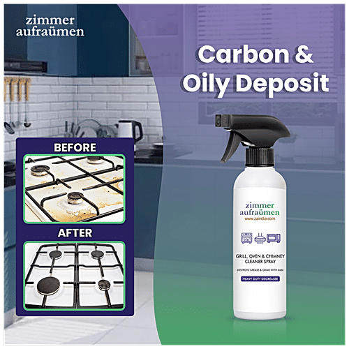 Zimmer Aufraumen Grill, Oven & Chimney Cleaner Spray, 450 ml Destroys Grease Carbon Remover