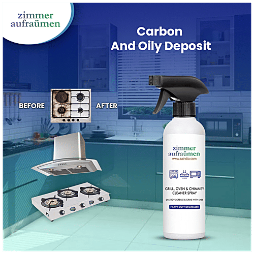 Zimmer Aufraumen Grill, Oven & Chimney Cleaner Spray, 450 ml Destroys Grease Carbon Remover