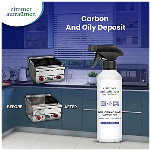 Zimmer Aufraumen Grill, Oven & Chimney Cleaner Spray, 450 ml Destroys Grease Carbon Remover