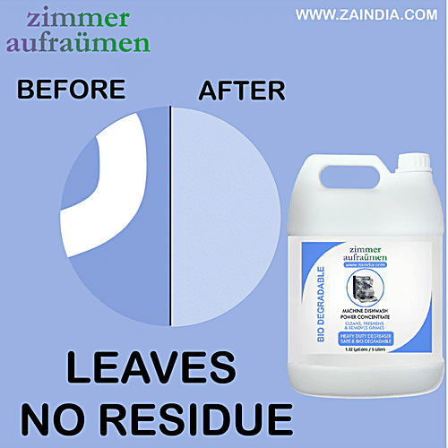 Zimmer Aufraumen Dishwash Liquid - For Dishwasher Machine, 5 L Cleanses & Freshens