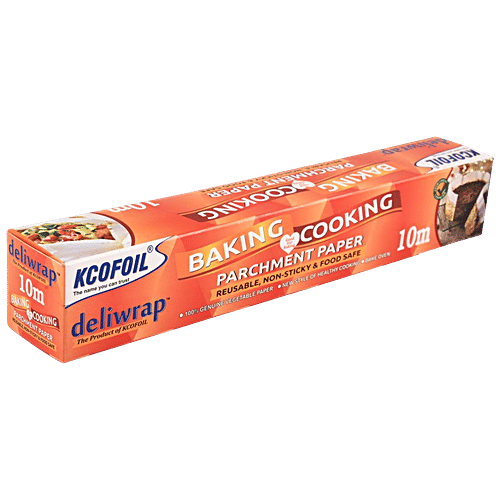 Kcofoil Deliwrap Baking & Cooking Parchment Paper - 10 m, 1 pc  Reusable, Non Stick & Food Safe