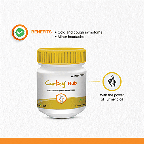 Curkey Cold Rub For Cough, Headache, Chest & Nasal Congestion, 40 g  