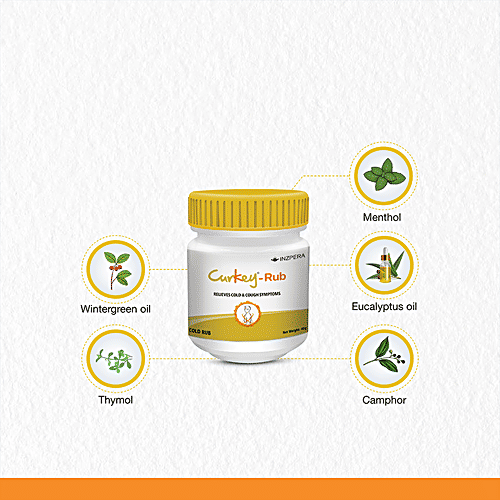 Curkey Cold Rub For Cough, Headache, Chest & Nasal Congestion, 40 g  