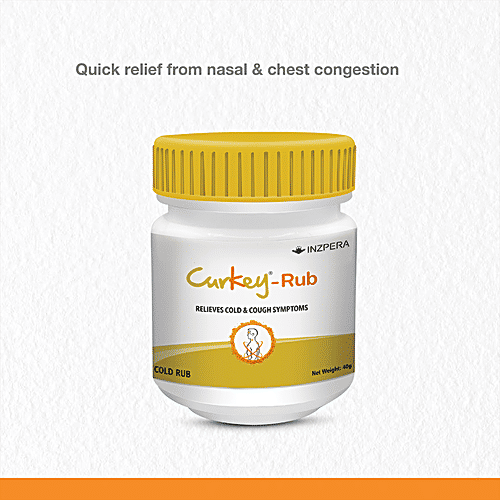 Curkey Cold Rub For Cough, Headache, Chest & Nasal Congestion, 40 g  
