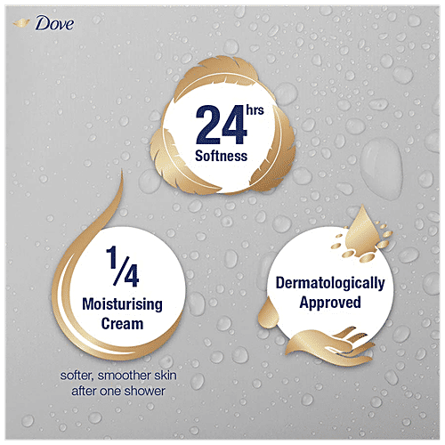 Dove Shower Mousse With Cotton Oil, Deeply Nourishing For 24hr Softness - Suitable For Shaving, 200 ml  Dermatologically Approved, 24 Hour Softness, Mousturising