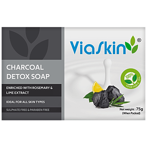 VIASKIN Charcoal Detox Soap, 75 g  