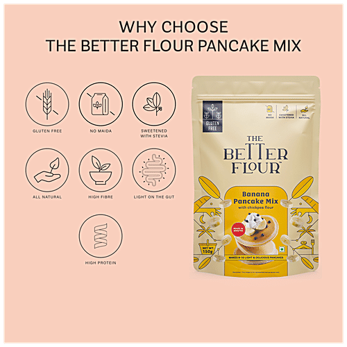 Buy The Better Flour Banana Pancake Mix With Chickpea Flour Online at