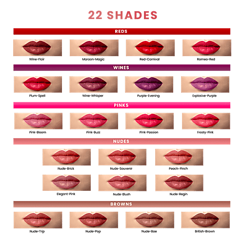 Lakme Unreal 3D Slim Matte Bullet Lipstick, 3.6 g Nude Trip Lightweight Shine