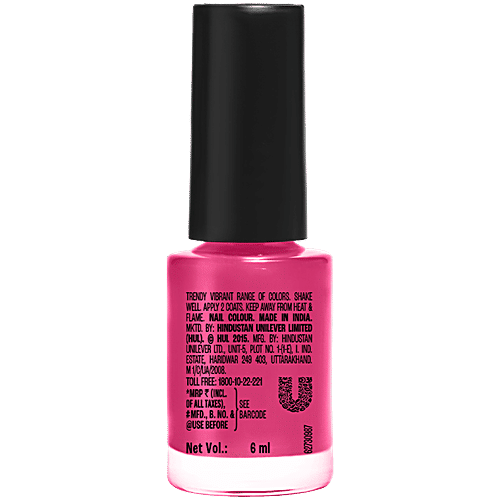 Lakme True Wear Color Crush Nail Paint - Long Lasting & Vibrant, 6 ml Shade 108 
