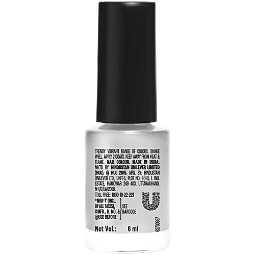 Lakme True Wear Color Crush Nail Paint - Long Lasting & Vibrant, 6 ml Shade 10 