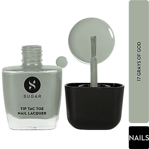 Sugar Cosmetics Tip Tac Toe Nail Lacquer Classic, 9 ml 17 Grays of God 