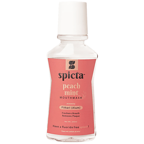 Buy Spicta Peach Mint Mouthwash With Fitkari/Alum Online at Best